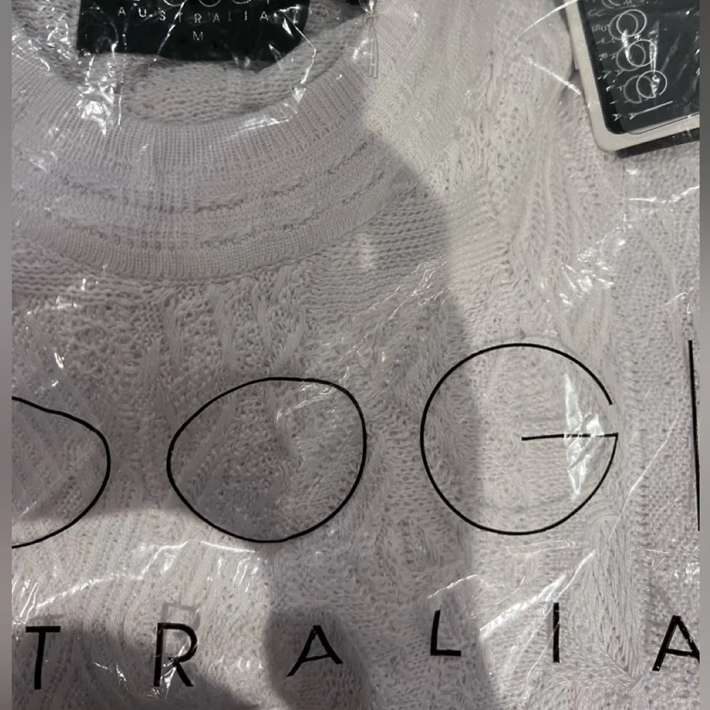 Coogi unisex white out crewneck NWT